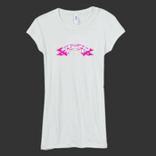 Freaks of Nature Pink and White - Bella Women's Sheer Rib Longer-Length T-Shirt